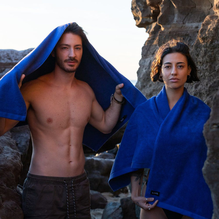 ELECTRIC BLUE BATH TOWEL SET
