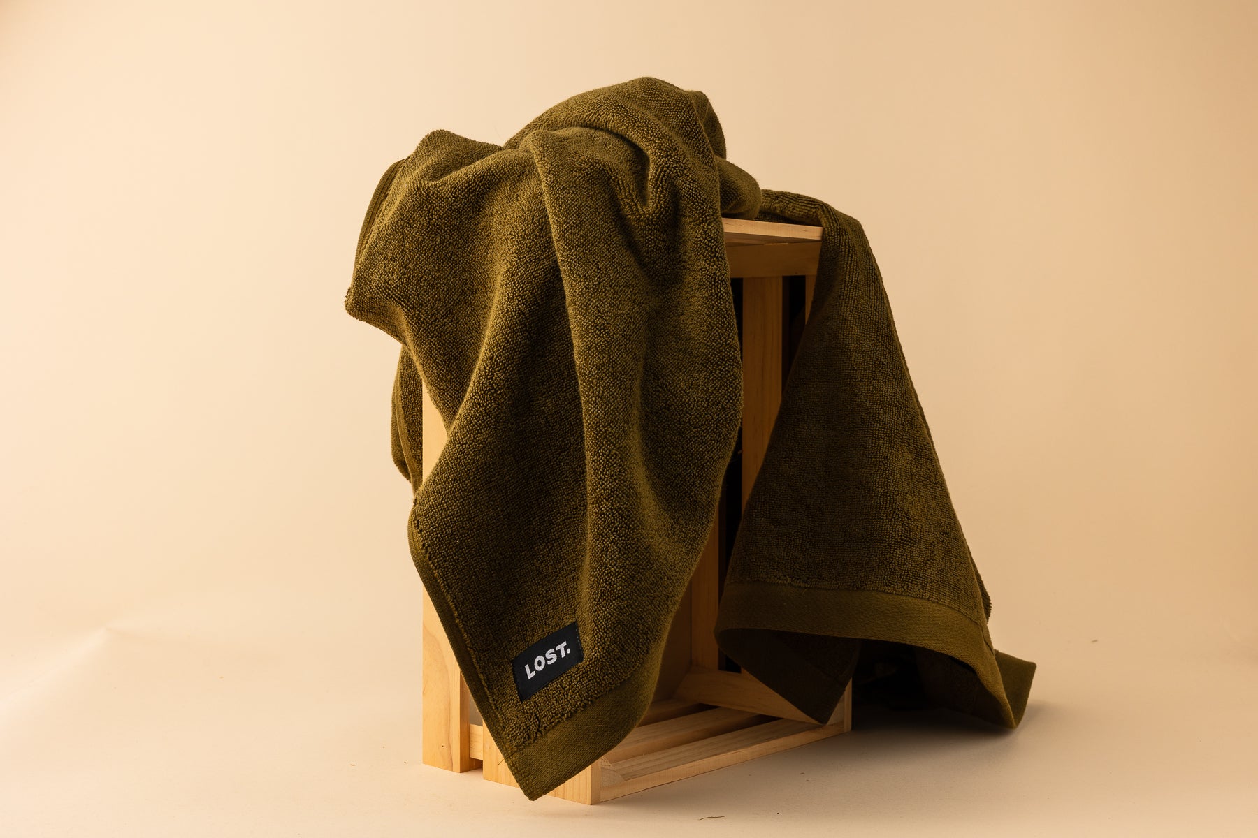 KHAKI SINGLE BATH TOWEL SET