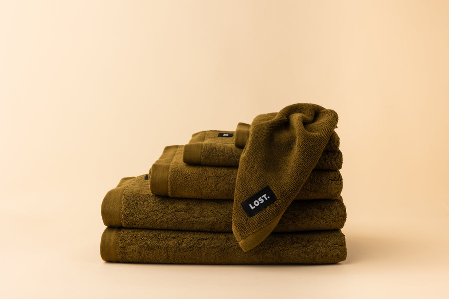 KHAKI BATH TOWEL SET